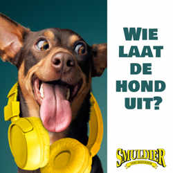 Wie laat de hond uit?